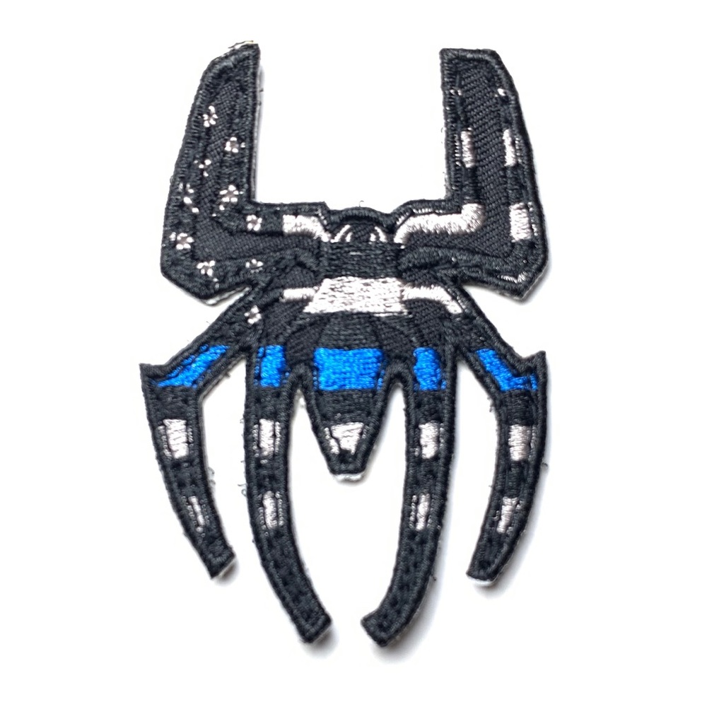 Thin Blue Line spider superhero morale patch